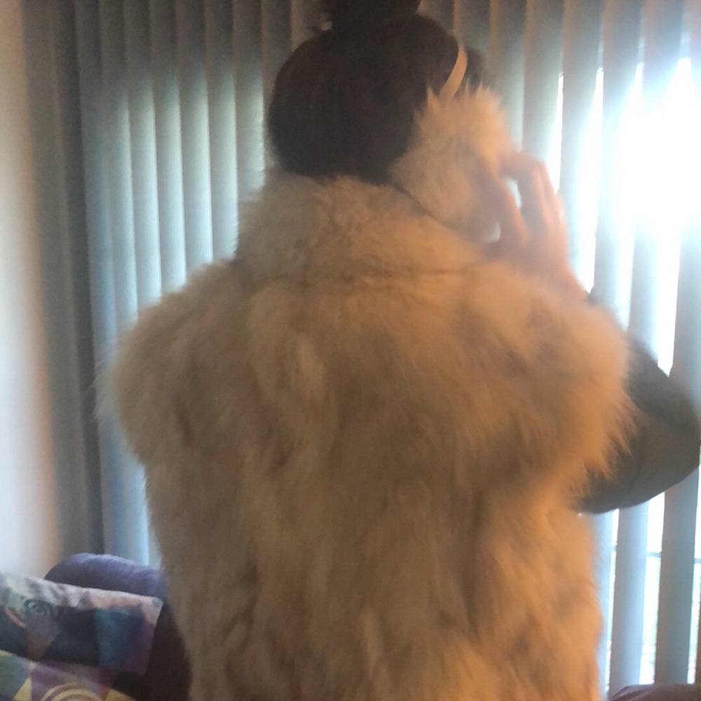 Real fox fur vest